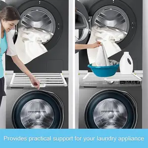 Giặt máy giặt máy giặt Máy Sấy Kim Loại máy giặt xếp chồng Kit với kéo ra kệ