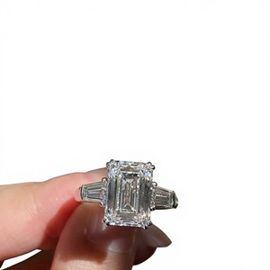 Bague de fiançailles unique en argent 925 avec diamant de laboratoire pour femme, élégante bague solitaire, bijoux de mariage de luxe - Product Image 1