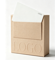 Boîte cadeau à tiroir coulissant avec emplacement pour carte, boîte d'emballage rigide de luxe personnalisée en relief pour cosmétiques, bijoux, cadeaux