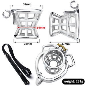 Gabbia per Pene FRRK, Gabbia di Castità Maschile con Cintura per Denial Erettile, Giocattoli Sessuali BDSM per Coppie - Product Image 2