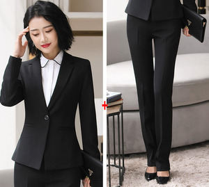 Abito da <span class=keywords><strong>donna</strong></span> a maniche lunghe Slim Fit autunno inverno <span class=keywords><strong>pantaloni</strong></span> abito da lavoro da lavoro - Product Image 2