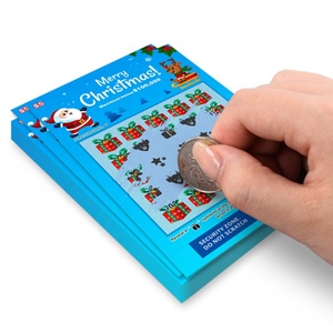 Christmas Cards Lottery Digital Printing Lottery <b>Scratch</b> Off Cards HD Matte Lamination Waterproof <b>Scratch</b> Card - Product Image 1