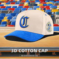 Gorra de Béisbol Personalizada de Alta Calidad, 5 Paneles, Estilo A-Frame, Algodón Terry, Logotipo Bordado en 3D, Gamuza de Dos Tonos, Unisex, Ajustable