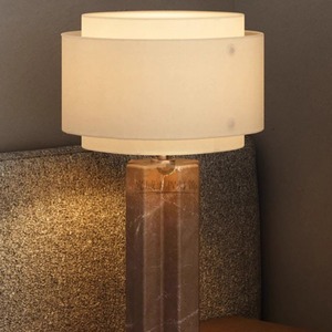 Lampe de table en lin Takai E27 220V, source de lumière LED pour salon et chevet - Product Image 2