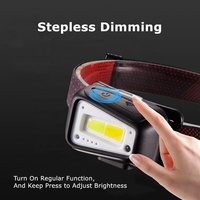 Nueva Lámpara Frontal LED de Alta Gama de Marca Privada OEM, Recargable Tipo-C, con Atenuación Continua, COB, para Camping, Pesca y Actividades al Aire Libre