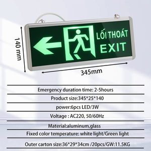 Placa Acrílica Tuoming con LED Verde que Indica Carga, Luz de Salida de Emergencia, Luz de Logotipo de Emergencia - Product Image 2
