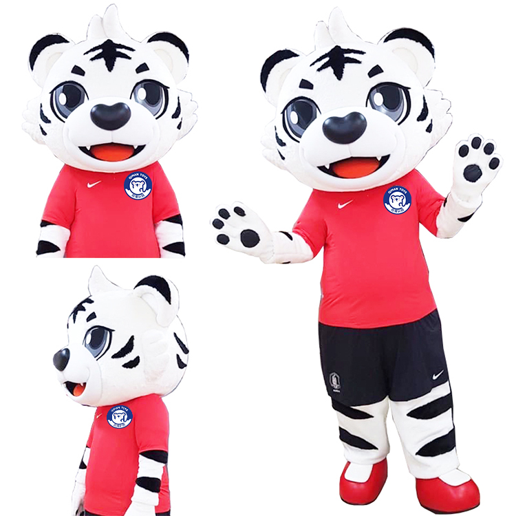 Costume de mascotte de tigre de publicité sur mesure, personnage de dessin animé utilisé personnalisé graver Costumes de mascottes de haute qualité pour la fête