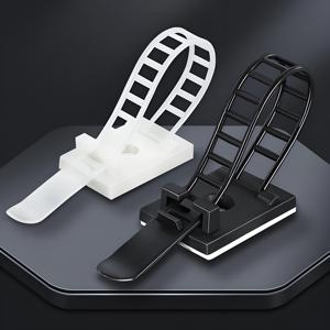 Attache de câble réglable auto-adhésive 3M, base et support d'attache de câble détachable