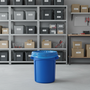 Sacs poubelles jetables en LDPE colorés, à soufflet étoilé, en rouleau sans noyau, robustes, avec impression de logo personnalisée par tampographie - Product Image 2