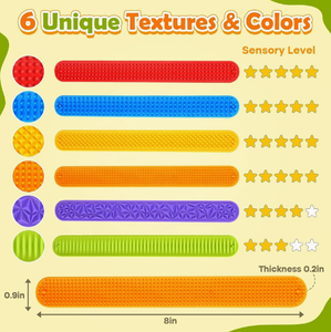 Silicone <b>Fidget</b> Slap Bracelets for Kids, Sensory Patting Circle Stress Relief Band, Durable Rubber Slap Wristbands - Product Image 4