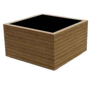 bespoke street rectangle extra large tree planter pots wood garden plant pot outdoor tall planter