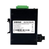EWIND IP40 5 port 10/100M 48V jaringan Desktop industri PoE Fiber Switch untuk IP kamera CCTV dan AP nirkabel