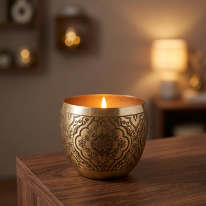 <b>Small</b> Metal Gold Votive <b>Candle</b> T-Light for Home Decoration Use & for Making Your Room Home Decor - Product Image 1