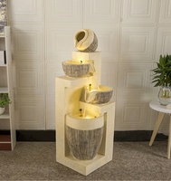 Fuente de Agua en Cascada de Resina para Interiores y Exteriores, Decoración para Jardín y Hogar, 35x35x116CM, Origen China
