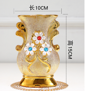 Stile nordico <span class=keywords><strong>vaso</strong></span> <span class=keywords><strong>in</strong></span> ceramica dorata da soggiorno decorazione floreale <span class=keywords><strong>vaso</strong></span> da tavolo rosa fiore artificiale - Product Image 6