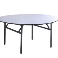 Table de salle à manger moderne en bois de haute qualité, table ronde en bois avec structure métallique, plateau en bois pour hôtel, mariage, événement, fête