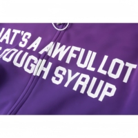 Sweat-shirt à capuche dégradé violet tendance, manches longues, coupe ample, fermeture éclair, imprimé lettres, streetwear 100% coton pour homme