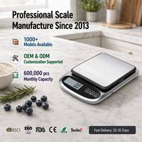 Báscula de Cocina Electrónica Profesional, Báscula Digital de Alimentos Ultra Delgada de Acero Inoxidable para Cocinar y Hornear con Precisión