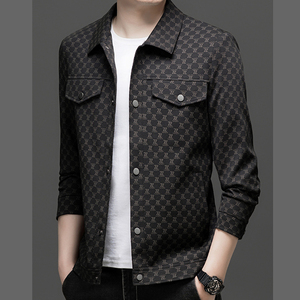 เสื้อแจ็คเก็ตผู้ชาย รุ่นใหม่ปี 2025 ปกเสื้อแบบลา펠 สไตล์ลำลองสำหรับธุรกิจ  ใส่ได้ทั้งฤดูใบไม้ผลิและฤดูใบไม้ร่วง สวมใส่สบาย ระบายอากาศได้ดี กันลม เย็นสบาย - Product Image 4