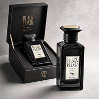 Nouveau produit, flacon de parfum en spray 100 ml, flacon de parfum en verre personnalisé, flacon de parfum carré noir avec emballage