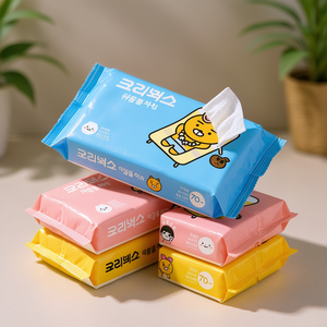 Kakao Friends Travel Toilet Tissues 70 feuilles Soins personnels pour les soins quotidiens de la peau Tous types de peau - Product Image 3