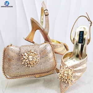 Sinya Nuova Collezione Scarpe e Borsa Italiane per Matrimonio, Set di Alta Qualità con Tacchi Alti 8cm per Signore - Product Image 3