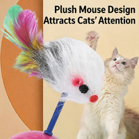Jouet interactif rotatif éducatif pour chat, souris en fourrure, coloré, écologique, pour soulager l'ennui, vente en gros