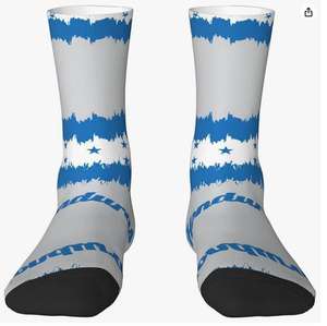 Chaussettes longues décontractées de haute qualité avec drapeau des Comores imprimé pour femmes et hommes, confortables, élastiques, respirantes et douillettes - Product Image 2