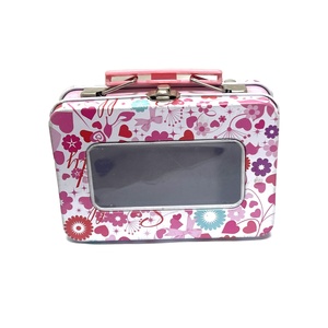 Portable Tinplate Rectangular <b>Box</b> with <b>Clear</b> Window, Hand-held Iron Case for Doll Storage & <b>Gift</b> Packaging - Product Image 6
