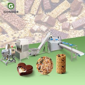Chaîne de production de barres nutritives 100-200 kg/h pour protéines de noix, chocolats aux fruits, riz et haricots (pour barres trop petites) - Product Image 1
