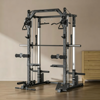 Machine Smith multifonctionnelle commerciale avec rack à squats et unité de musculation pectorale KST-805, style cadre, fabrication chinoise