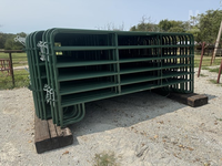 Panneau de clôture pour ferme d'élevage en acier revêtu, pour chevaux, moutons, bovins, enclos, panneau de corral avec porte de cour pour les pâturages de chevaux