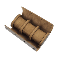 Rouleau de montre en cuir grain supérieur avec logo OEM Présentoir de rangement en cuir véritable Boîte de montre portable de voyage 1 2 3 fentes