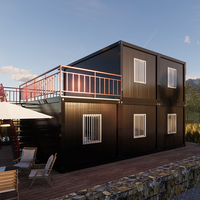 Maison préfabriquée en conteneur à deux étages, duplex, maison préfabriquée, salle de bain, bureau, cuisine, design moderne, ISO9001