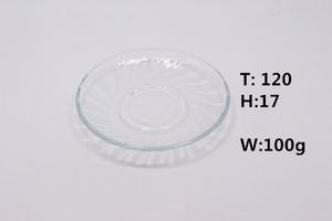 Assiettes en verre transparentes personnalisées en gros pour dîner et desserts - Product Image 6