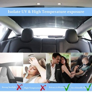 Parasole Grigio 2021 per Tetto in <span class=keywords><strong>Vetro</strong></span> di Tesla Model Y, Accessori Personalizzati per Tesla Model Y 2021 - Product Image 5