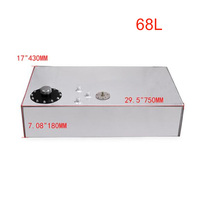 Tanque de Combustible de Aluminio de 10L, 20L, 40L, 60L, 68L, 70L, 76L con Tapa, Depósito de Aceite con Deflector y Sensor, Espuma Interior