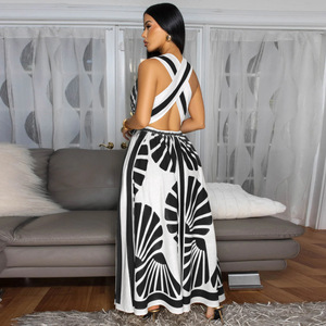 Vestidos Casuales de Estilo Bohemio con Estampado de Moda, sin Mangas y Escote Profundo en V, de Alta Calidad al por Mayor, 2026 - Product Image 3