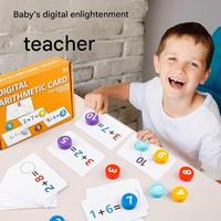 Jouets mathématiques en bois pour enfants d'âge préscolaire, jeu de cognition des nombres, aides à la formation à la pensée logique pour les enfants