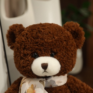 Gevulde pluche speelgoeddier zijden sjaal beer mooi schattig meisje fan kerstcadeau nieuwjaarscadeau - Product Image 6