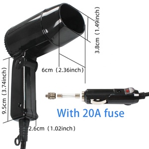 Secador <span class=keywords><strong>de</strong></span> Pelo para Auto TYTXRV DC12V 210W, Mini Secador <span class=keywords><strong>de</strong></span> Pelo Plegable Portátil con Interruptor Ajustable <span class=keywords><strong>de</strong></span> Aire Frío y Caliente para Viajes en Autocaravana - Product Image 6