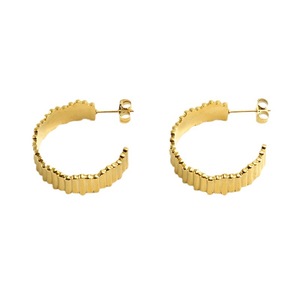 ZOGXIN Gold Hoop Earrings Geometric Design Stainless Steel For Women Fashion Jewelry - Product Image 5