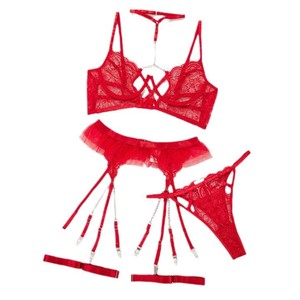Conjunto de Lencería Transparente con Encaje y Cadena Estilo Europeo y Americano 2023 para Mujer - Product Image 5