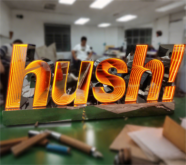 Customizable Signboard Led Aluminum Channel Letter Storefront Signs 3d Infinity Mirror Cube Sign Luminous Lettering