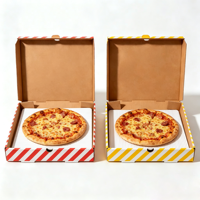 Boîte à pizza à emporter en carton ondulé B/E, recyclable, avec logo personnalisé imprimé, OEM/ODM d'usine SP4428, pour la livraison de restaurants
