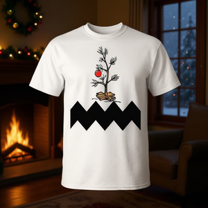 Camiseta clásica con gráfico vintage de película navideña, diseño festivo, ajuste unisex - Product Image 3