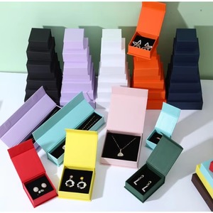 Free Customized Transparent Jewelry Box Storage Necklace <b>Ring</b> Luxury Paper Drawer Box Pe 3d Film Suspension Packaging Box - Product Image 3