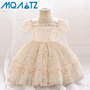 MQATZ Hot Sale 1 Year Old Baby Girl Party Dress For Summer Short Sleeve A-Line Design Birthday Dress