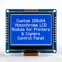 Maßgefertigtes 128x64 Monochrom TFT LCD Modul mit Hoher Helligkeit für Drucker & Kopierer Bedienfelder