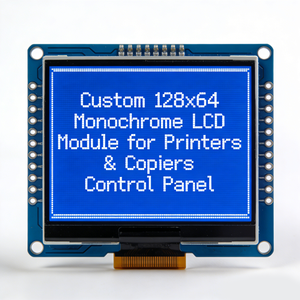 โมดูลจอ TFT LCD ขาวดำแบบกำหนดเองขนาด 128x64 ความสว่างสูง สำหรับแผงควบคุมเครื่องพิมพ์และเครื่องถ่ายเอกสาร - Product Image 4